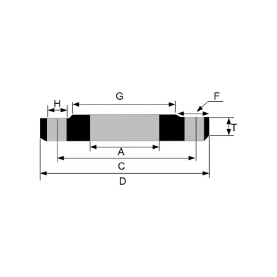 Dimension of Flange FlatFace ANSI150P